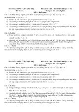 Đề kiểm tra 1 tiết chương 1 Hình học 11 NC năm 2018 – 2019 trường Thị Xã Quảng Trị